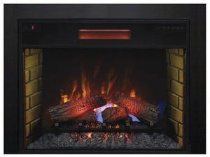 ClassicFlame 28" Infrared Electric Fireplace Insert 28II300GRA w/ Black Trim - Convert Your Fireplace to Electric