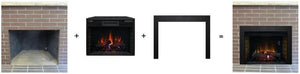 40"W x 30"H Magnetic Trim for ClassicFlame 33II042FGL Electric Fireplace Insert - Convert Your Fireplace to Electric